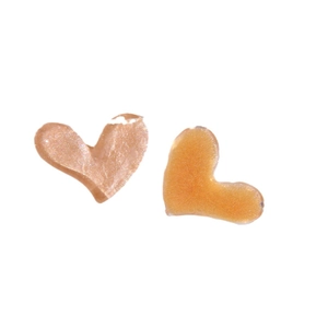 Ciondoli a cuore in resina glitterata per accessori capelli e fai da te