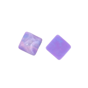 Sparkling square resin marble charms in blue and purple for DIY jewelry making