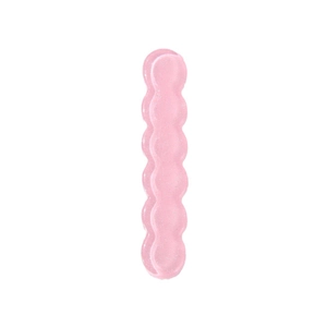 Tiras onduladas de resina rosa translúcida con purpurina para accesorios DIY