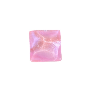 Toppa in resina rosa quadrata glitterata con effetto ondulato per orecchini e capelli DIY