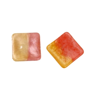 Square glitter resin charms with stardust gradient effect for DIY jewelry and crafts