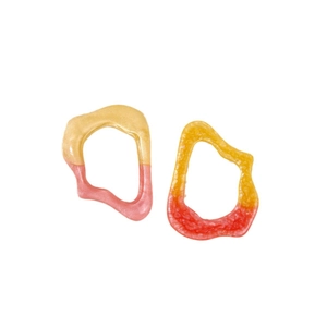 Gradient glitter resin irregular hollow ring pendants for DIY earrings and hair jewelry