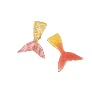 Glittering resin mermaid tail charms with colorful gradient finish for DIY crafts