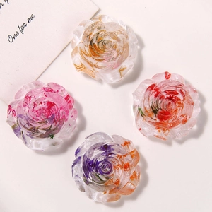 Breloques roses en résine colorée pour accessoires cheveux et déco de chaussures