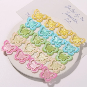 Starry glitter colorful butterfly acrylic shoe charms for clogs and DIY accessories