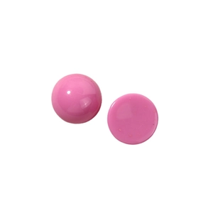 Disco piatto e cabochon a emisfero in resina rosa per accessori di gioielli fai-da-te