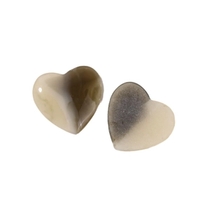 Ciondoli a cuore in resina con trama naturale per accessori per capelli fai-da-te