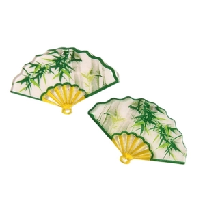 Ink wash bamboo style acrylic fan charms for DIY earrings and hairpins jewelry making
