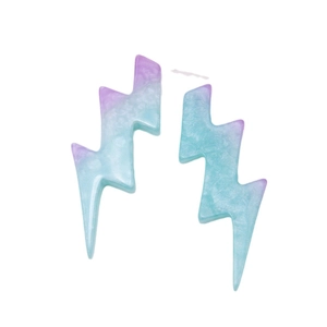 Abalorios de resina de rayo degradado azul y violeta para decoración de zapatos DIY