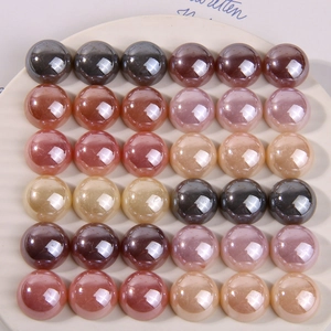 Round Acrylic Imitation Artificial Pearl Cabochon Flatback For DIY Jewelry Making Crafts Earrings Headpiece Phone Case Decoration
