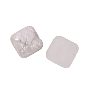 Minimalist white resin square DIY charms with embossed pattern for jewelry making