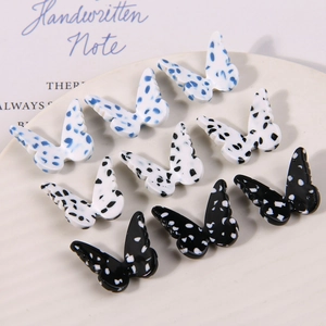 Chic acetate butterfly charms with polka dots for DIY hair accessories and jewelry making
