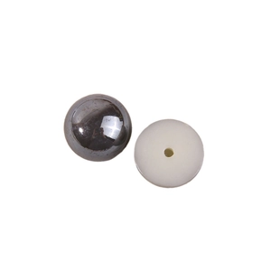 Imitation pearl acrylic base and grey metallic sphere diy accessories for earrings