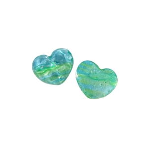 Sparkling blue water ripple heart resin pendants for DIY earring and jewelry making