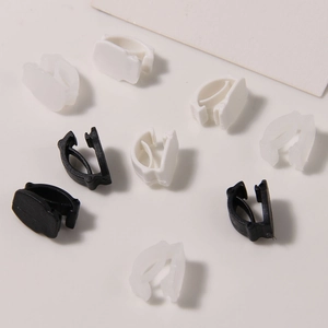 Black and white durable plastic shoelace buckle clips for canvas shoes accessories