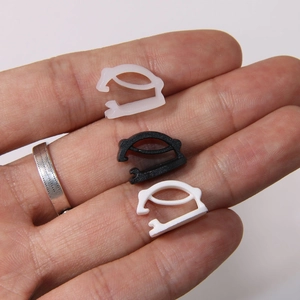 DIY decorative shoelace buckles in black, white, and clear resin for sneakers