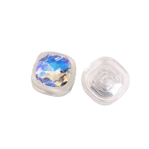 Geometrische quadratische Strasssteine mit Laserfacetten für DIY-Schmuck und Zubehör