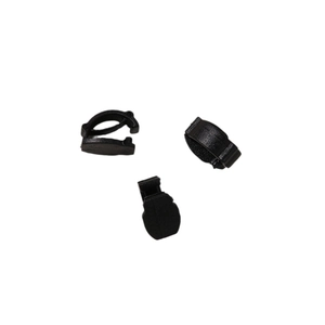 Three-piece set of durable black matte plastic buckles for DIY shoelace decoration
