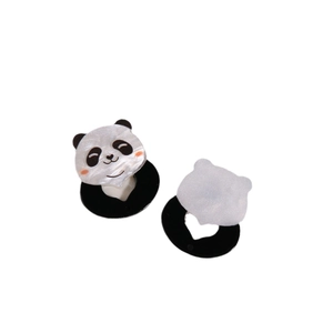 Cute panda acrylic charms for DIY earrings and hair accessories with glitter finish
