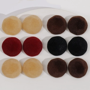 Vintage Round Flocking Resin Patch DIY Jewelry Making Accessories For Earring Hair Clip Phone Case Handmade Crafting Supplies