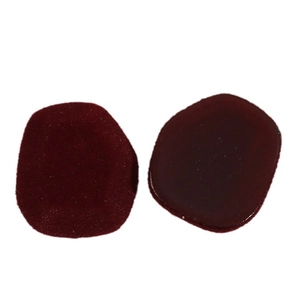 Burgundy geometric resin and plush patches for DIY New Year phone cases and hair accessories