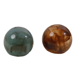 Cuentas de resina ahumada de 21mm en ámbar y verde para creación de joyas DIY