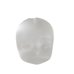 Translucent matte resin doll head charm for DIY jewelry and phone case decoration