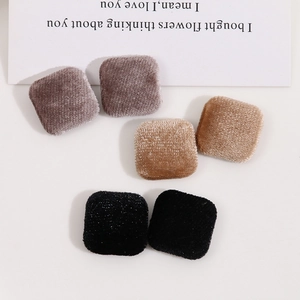 Bottoni quadrati in velluto morbido da 18mm per gioielli fai da te e accessori per capelli