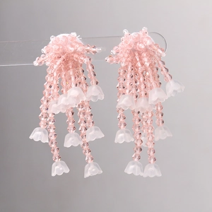 Handmade Beaded Lily Of The Valley Tassel Flower DIY Material For Hair Clips Earrings Clothing Decoration Accessories