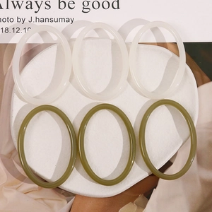 Large Geometric Oval Hollow Ring Resin DIY Jewelry Accessories Women Polished Solid Color Earring Pendants Charms Findings