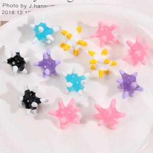 Colorful sea urchin shape earrings DIY accessories in various vibrant colors