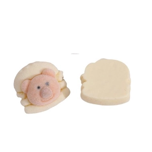 DIY flocking bear and cheese charms for phone case jewelry making and hair accessories