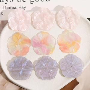 Set de 9 cuentas de loto con degradado para creación de joyería artesanal DIY