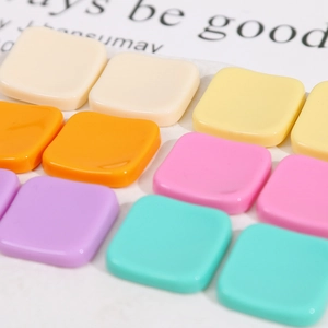 20mm kleurrijke geometrische hars vierkante bedeltjes voor DIY sieraden maken