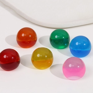 Cabochons ronds en résine translucide 22mm pour coques de téléphone et bijoux DIY variés