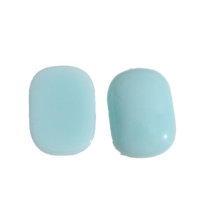 Light blue oval resin cabochons for DIY jewelry and phone case making accessory