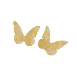 Elegante vlinder acetaat bedeltjes met crème marmertextuur voor DIY-sieraden