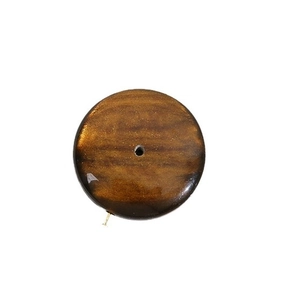 Perles rondes en résine marron foncé 24mm avec paillettes dorées pour bijoux DIY
