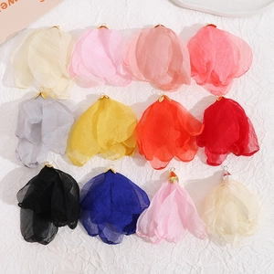 Ciondoli a Forma di Fiore in Rete Morbida Fatti a Mano per Accessori per Orecchini e Capelli DIY Dolci Pendenti Floreali Traslucidi