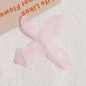 Dettaglio di farfalla in rete traslucida rosa chiaro per accessori di gioielli DIY