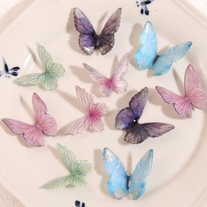 DIY Resin Butterfly Accessories With Glitter Drip Glue 3D Butterfly Components For Earring Phone Case Hair Jewelry Decor