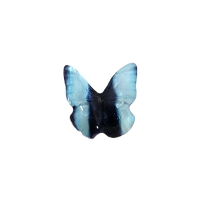 Mini 3D gradient blue resin butterfly charm for DIY earrings and hair accessory crafts