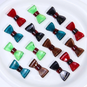 Colorful handmade acetate bow accessories for DIY hair clips and fashion headwear making
