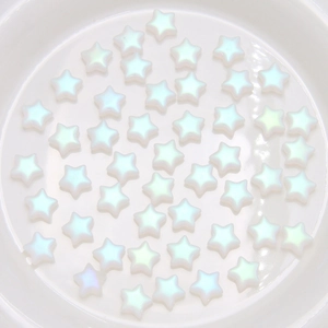 Pearlescent Matte Star Glass Beads Starry DIY Earring Bracelet Phone Chain Material Handmade Jewelry Accessories Star Beads