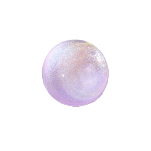Purple glitter round resin flatback charms with aurora shimmer for DIY jewelry making