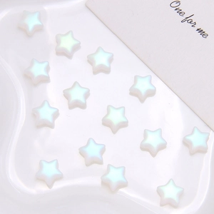 Pearly matte star glass beads for DIY handmade jewelry crafting and accessories