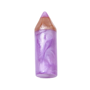 Creative purple pencil resin charm with pearlescent glitter for DIY jewelry and hair crafts