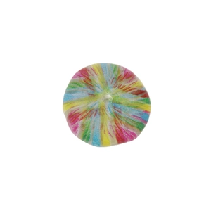 Creative vintage resin charm with colorful oil painting radial stripes for DIY jewelry making