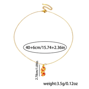 Détails du collier hippocampe avec chaîne dorée 40+6cm et dimensions du pendentif émail