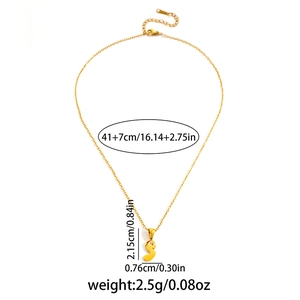 Spécifications de taille pour collier en acier inoxydable doré avec pendentif lettre S
